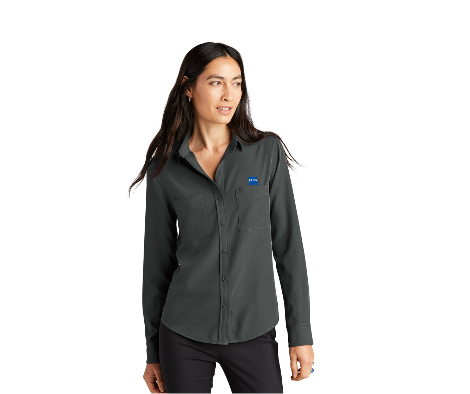 Mercer+Mettle® Women's Stretch Crepe Long Sleeve Camp Blouse